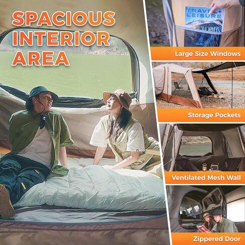 خيام سيارات KingCamp SUV للتخييم، خيام 3 مواسم لـ 4/9 أشخاص، مقاومة للماء، حماية من الأشعة فوق البنفسجية، مع حقيبة حمل، مثالية للتخييم والسفر والأنشطة الخارجية العائلية in Saudi Arabia
