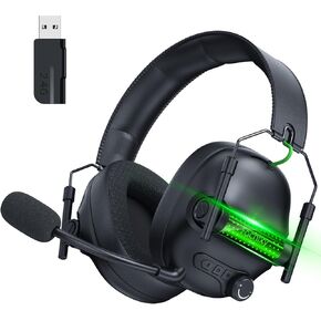 FC400 2.4GHz Wireless Gaming Headset with Microphone for PC/PS5/PS4, Bluetooth Gaming Headphones - Fast Charge 50Hr Battery, Cool RGB Lights for Switch, Laptop, Mobile, Mac
