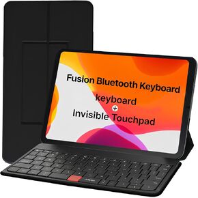 Touchpad Fusion Bluetooth Keyboard Case for iPad Pro 12.9-inch (4th, 5th, 6th gen - 2020, 2021, 2022) Wireless Keyboard with Trackpad - Smart Folio Cover with Pencil Holder
