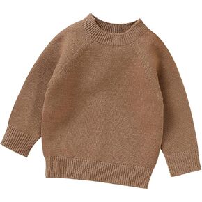 Toddler Baby Girl Boys Sweater Embroidery Long Sleeve Pullover Tops Knitted Sweatshirt Fall Winter Clothes