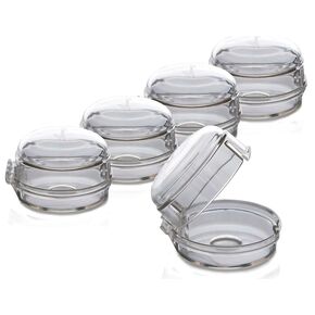 Rocky Mountain Goods Stove Knob Safety Covers for Baby/Kids/Pets - 5 Pack of Heat Proof Covers for Oven/Stove - Clear Universal Knob Covers for Including LG, Samsung, Frigidaire, Bosch, GE, Etc.