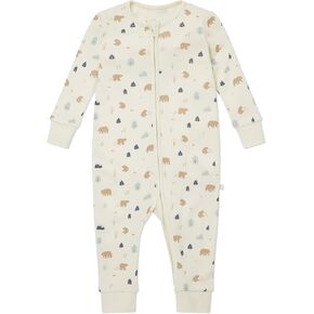 MORI Baby Boys and Girls Pajama Set - Unisex Infant Sleep and Play Nightwear with Shoulder Popper Placket