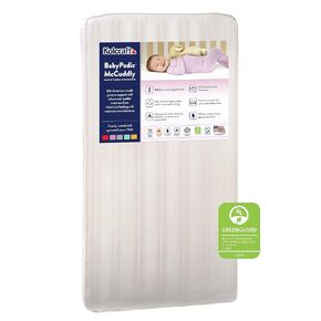 Kolcraft BabyPedic Premium Hypoallergenic Waterproof Baby Crib Mattress & Toddler Bed Mattress, Airy Comfort, 120 Steel Coils, GREENGUARD Air Quality Certified, Made in USA, 52"x28" (Amazon Exclusive)