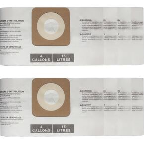 8 Pack CMXZVBE43270 Shop Vac Bags Compatible with Craftsman 4 Gallon Wet/Dry Vac and DeWALT DXV04T 4 Gallon Vac, Dust Collection Bag Replacement Part# 43270 CMXZVBE43270
