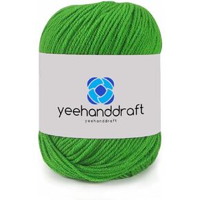 50g Milk Cotton Yarn for Crocheting Chunky Knitting Yarn Hat Scarf Sweater Crochet Wool (Chicken Yellow)