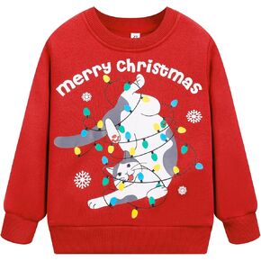 Toddler Boys Girls Christmas Sweatshirt Long Sleeve Baby Santa Claus Sweaters Xmas Winter Clothes 2-7T in Kuwait