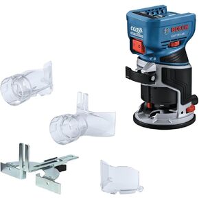 BOSCH GKF18V-25N 18V Brushless Colt™ Palm Router | Cordless Power and Precision for Woodworking Projects - Includes Dust Extraction System and Variable Speed Control (Bare Tool)