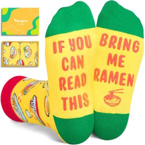 HAPPYPOP Gifts For 7-9 Years Old Boys Girls Kids, Ramen Gifts Ramen Noodle Gifts Pasta Spagetti Food Socks