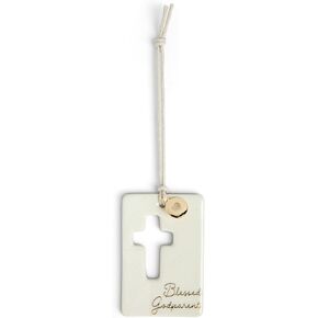 DEMDACO Baptism Pink and White 2.75 Inch Ceramic Boxed Collectible Keepsake Token