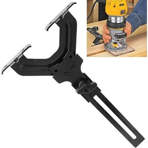 DNP618 Router Edge Guide for DEWALT Fixed Base Compact Router DCW600B, DWP611, DNP612, DW6913, PORTER-CABLE 450 and 451 - Quickly Attaches to Fixed Base Compact Router