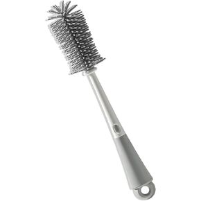 Baby Bottle Cleaning Brush Long Handle Water Cup Brush Silicone Cleaning Brush (Gray)