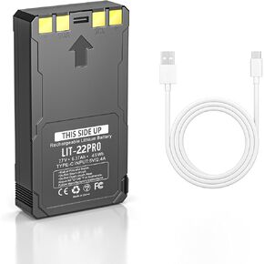 Upgrade 7000mAh Rechargeable Batteries,Replacement for LIT-22 Rechargeable Lithium Battery Pack,Compatible with Trail Camera Flex-M Flex G-36 Flex-Plus Flex-S(Include Type-C Cable) (1)