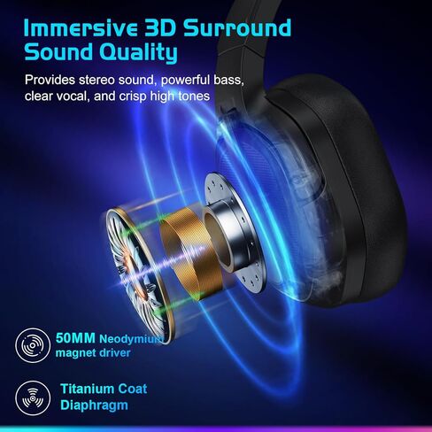 FC200 PC Gaming Headset for PS4, PS5, Switch, Xbox One, Mac, Noise Canceling Headphones with Microphone, Computer Headset with 3.5mm Jack & RGB Light in Saudi Arabia
