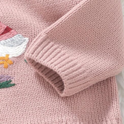 Toddler Baby Girl Boys Sweater Embroidery Long Sleeve Pullover Tops Knitted Sweatshirt Fall Winter Clothes in Kuwait