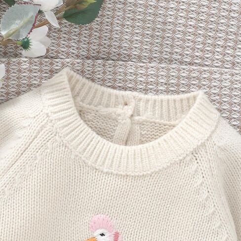 Toddler Baby Girl Boys Sweater Embroidery Long Sleeve Pullover Tops Knitted Sweatshirt Fall Winter Clothes in Kuwait