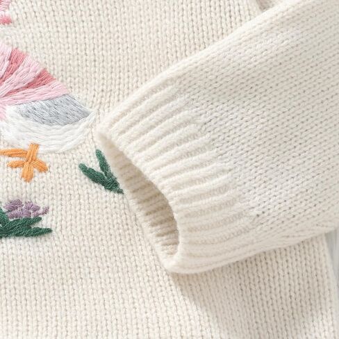 Toddler Baby Girl Boys Sweater Embroidery Long Sleeve Pullover Tops Knitted Sweatshirt Fall Winter Clothes in Kuwait
