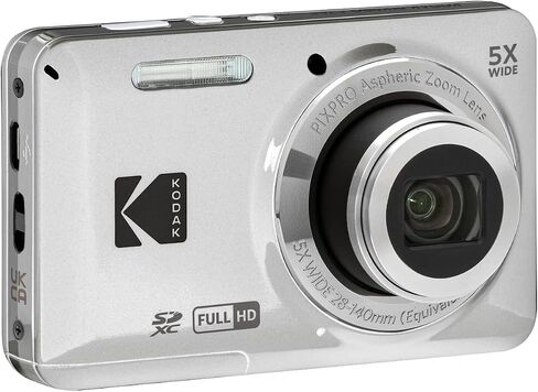 KODAK PIXPRO FZ55-BK 16MP Digital Camera 5X Optical Zoom 28mm Wide Angle 1080P Full HD Video 2.7" LCD Vlogging Camera. Bundle with SD Card and Slinger Camera Bag in Saudi Arabia