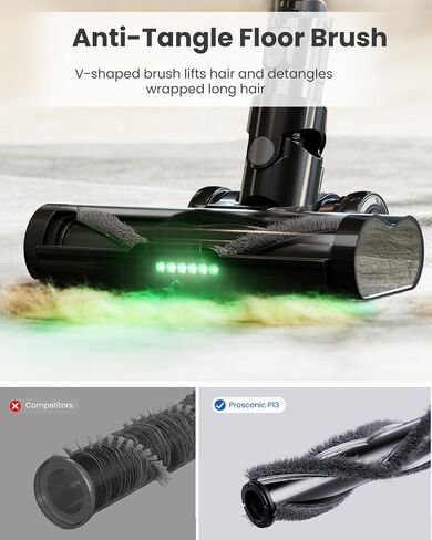 Proscenic Vacuum Cleaners for Home, P11 Mopping Wet Dry Cordless Vacuum and Mop Combo All in one,High Suction Lightweight Stick Vacuum with LED Display,Long Runtime Ease of use Vacuum for Pet Hair in Saudi Arabia