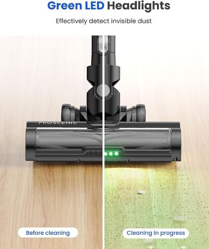 Proscenic Vacuum Cleaners for Home, P11 Mopping Wet Dry Cordless Vacuum and Mop Combo All in one,High Suction Lightweight Stick Vacuum with LED Display,Long Runtime Ease of use Vacuum for Pet Hair in Saudi Arabia