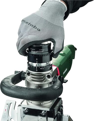 Metabo 5/8-Inch Metal Beveling Tool, 12,000 RPM, 14.2 AMP w/Lock-on, Electronics, KFM 16-15 F, 601753620, Green in Saudi Arabia