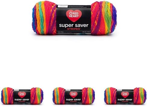 Red Heart Rh Super Saver Stripes Favorite Stripe in Saudi Arabia