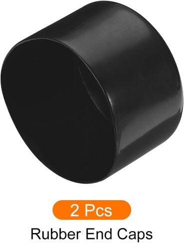 Screw Thread Protector Cover Rubber End Caps, [for Screw, Bolt] - 2 9/16"(65mm) ID/Black/2pcs in Kuwait