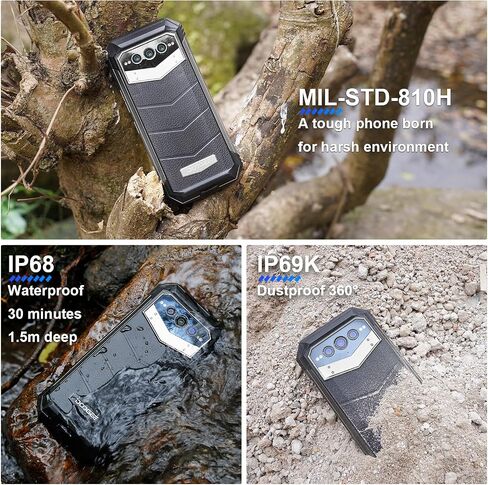 DOOGEE V MAX 5G Rugged Smartphone, 22000mAh Battery 20(12+8) GB+256GB 120Hz 6.6" FHD+ Display Rugged Phones Unlocked,108MP Main Camera Rugged Cell Phone, Dual Hi-res Speakers,Night Vision,NFC/OTG in Saudi Arabia