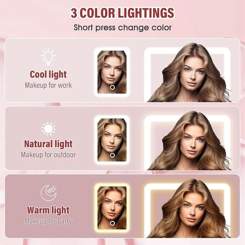 2 in 1 Jewelry Box,Travel Jewelry Case Organizer with LED Makeup Mirror for Girls Women and Travel Essential to Store Ring, Necklace, Earring(White) in Saudi Arabia