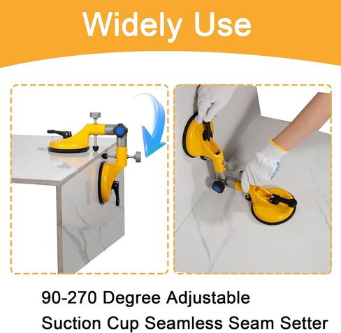 Seamless Seam Setter with 6 in Suction Cup, Professional Granite Seam Setter for Countertop Joining & Leveling with Carring Case, Pro Countertop Installation Tool for Granite, Stone, Marble, 1 Pack in Saudi Arabia