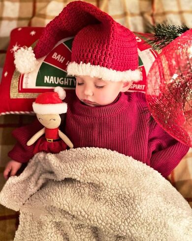 0-3T Baby Girl Christmas Outfits Holly Jolly Sweatshirt Toddler Girl Red Long Sleeve Knit Sweater Top in Saudi Arabia