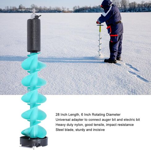 Ice Drill Auger, 28 InchElectric Drill Carbide Nylon Ice Fishing Auger Replacement Part, with Locator Screws Wrench, for General Electric Hotpoint Refrigerators in Saudi Arabia