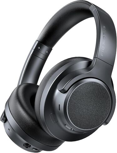 Noise Cancelling Headphones: Wireless Over Ear Bluetooth Headphones with 130H Playtime - Hi-Res Sound Custom EQ via App Deep Bass Comfort Fit Ear Cups for Travel Home Office in Saudi Arabia