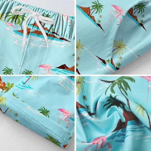 SANGTREE 3 Piece Boys Outfits Short Sleeve and Shorts Set Summer clothes | Cotton Hawaiian baby boy Beach Vacation Spring School matching in Saudi Arabia