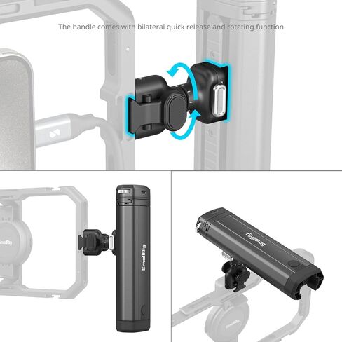 SMALLRIG Rotatable Bilateral Quick Release Side/Top Handle with Wireless Control and M.2 SSD Enclosure, for SMALLRIG HawkLock Mobile Phone Quick Release Ecosystem - 4841 in Saudi Arabia