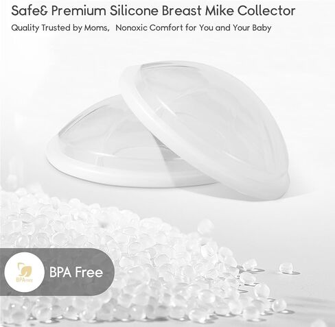 Milk Collector Shells 2PCS, Elastic Leak-Proof Pads, Reusable Breast Milk Catchers for Breastfeeding, Collecting, and Storing Breast Milk in Saudi Arabia