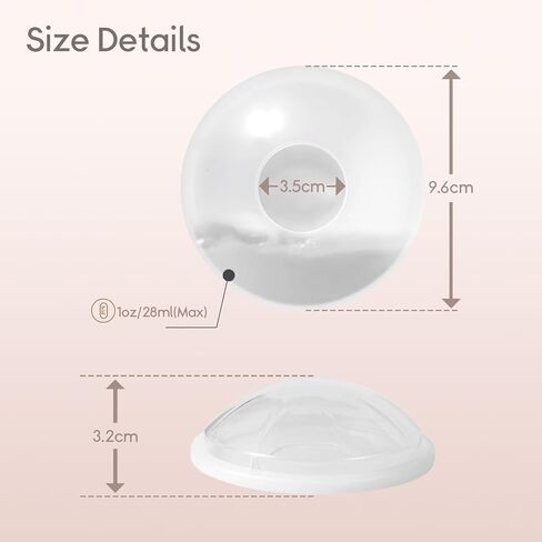 Milk Collector Shells 2PCS, Elastic Leak-Proof Pads, Reusable Breast Milk Catchers for Breastfeeding, Collecting, and Storing Breast Milk in Saudi Arabia
