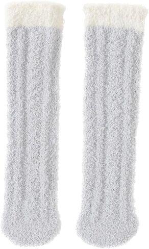 Kid Fuzzy Knee High Socks Toddler Boys Grils Cozy Slipper Socks Soft Baby Winter Long socks in Kuwait