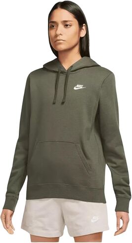 Nike Sportswear Club Fleece Women's Pullover Hoodie Adult DQ5793-10, Size M White/Black in Saudi Arabia