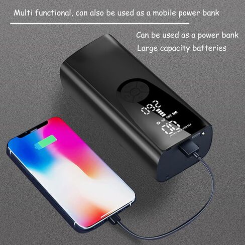 Wireless Portable Tire Air Compressor For Car - Upgrade Multiple Modes 22000mAh Tire Inflator 150 PSI High-Speed Inflation Pump Digital Air Compressor Tire Inflator Emergency Light-Black in Saudi Arabia