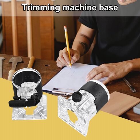 Leadigol 2Pcs Woodworking Trimmer Router Base Compatible,Wooden Router Transparent Shell Electric Trimmer Machine Base Wooden Milling Stand For Dust Cover Plunge Router Base Milling Machine Base in Saudi Arabia