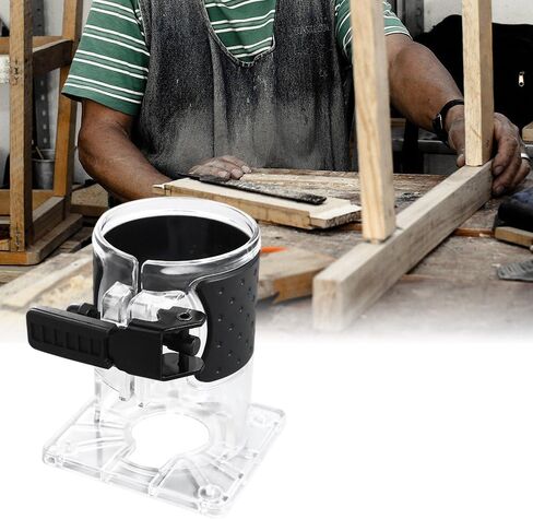 Leadigol 2Pcs Woodworking Trimmer Router Base Compatible,Wooden Router Transparent Shell Electric Trimmer Machine Base Wooden Milling Stand For Dust Cover Plunge Router Base Milling Machine Base in Saudi Arabia