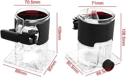 Leadigol 2Pcs Woodworking Trimmer Router Base Compatible,Wooden Router Transparent Shell Electric Trimmer Machine Base Wooden Milling Stand For Dust Cover Plunge Router Base Milling Machine Base in Saudi Arabia