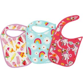 Baby Boys & Girls Bibs for Feeding, Drooling, Teething, Waterproof and Absorbent Bib Set, Pack of 3