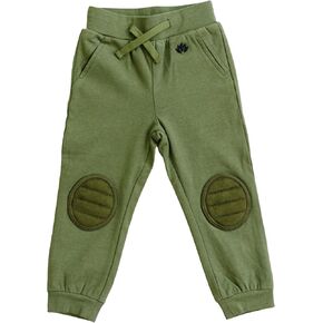 Viscose Baby Pants with Knee Pads, Soft Toddler Pants for Boys & Girls, Baby Boy Pants & Baby Girl Pants 12M-5T (Olive, 4T)