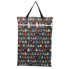 Large Hanging Wet/Dry Cloth Diaper Pail Bag for Reusable Diapers or Laundry (Indian Tents)