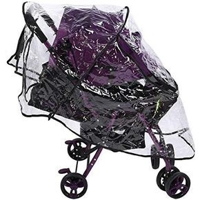 Fdit Clear Baby Stroller Rain Cover PVC Universal Waterproof Ventilation Windproof Dust Weather Umbrella Pram Cover Accessory