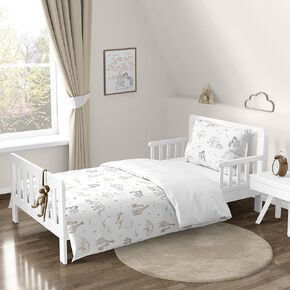 Sweet Jojo Designs Jungle Safari Animals Boy Girl Toddler Kid Bedding Set Childrens Comforter Sham Sheets Brown Taupe Black and White Gender Neutral Elephant Giraffe Wildlife Adventure Zebra Serengeti