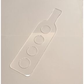 Four Glass Flight Template,Glass Flight Board Acrylic Router Template,Beer Flight Template,Woodworking Router Template (Holes 3'' Dia)