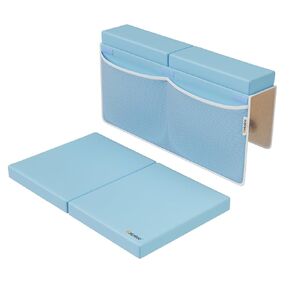Baby Bath Kneeler and Elbow Kneeling Rest Pad Set-Thick Non-Slip Painless Foam Kneeling Pad with Bathtub- Knee Saver with 4 Pockets Toy Organizer for Happy Baby Bathing Time