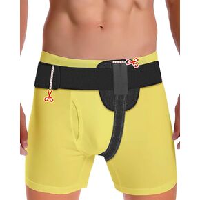 Hernia Belt Guard for Left/Right Men-CutToFit Single Inguinal Hernia Support Truss|Adjustable&Universal Groin Straps for Women Hernia Pain Relief/Sports/Post Surgery with 2 Removable Compression Pads